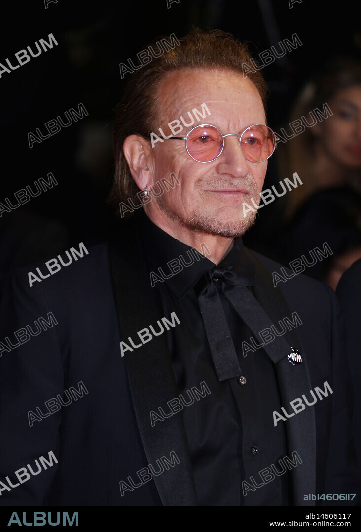 BONO and [BONO U2}. May 16, 2025, Cannes, France: Bono, attends the ''Bono: Stories Of Surrender'' red carpet at the 78th annual Cannes Film Festival at Palais des Festivals. (Credit Image: © Casey Flanigan/SOPA Images via ZUMA Press Wire).