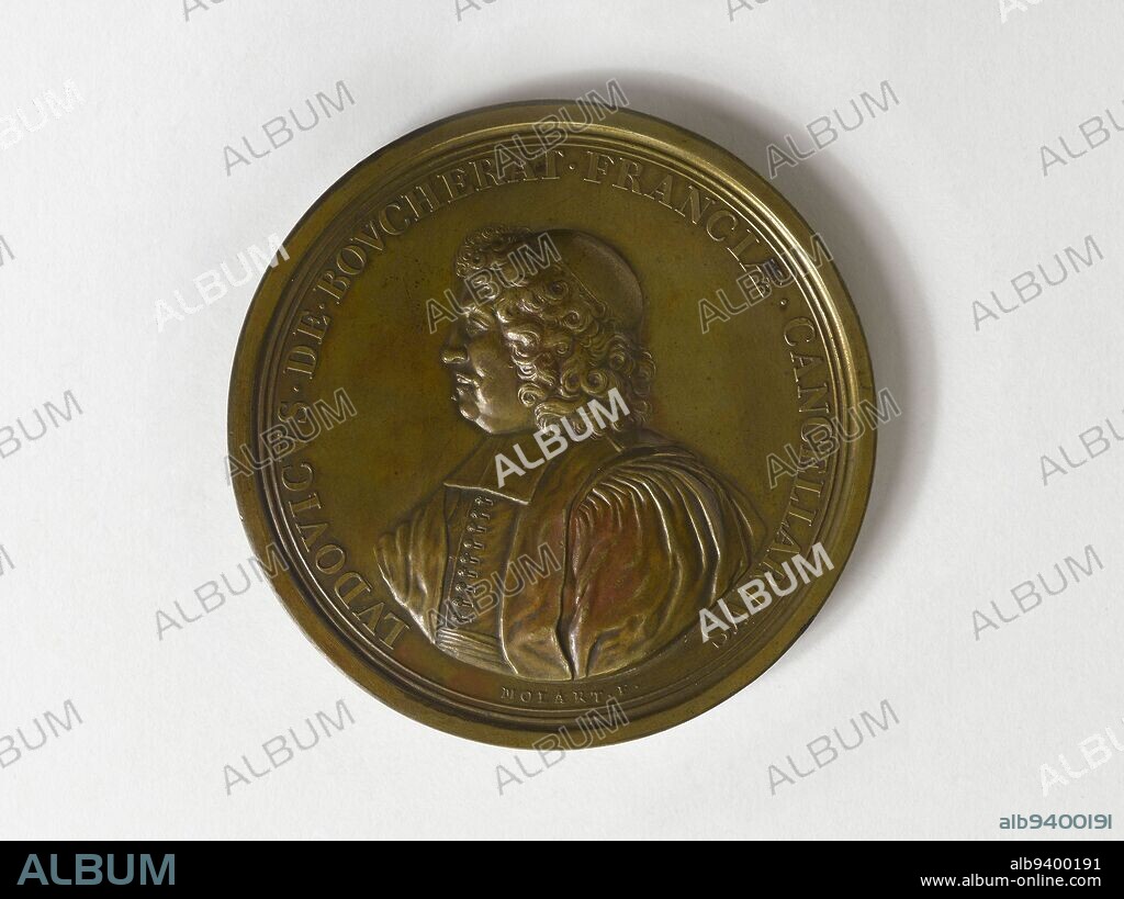 Louis Boucherat (1616-1699), Chancellor of France (1685-1699), 1685, Molard, Michel, Graveur en médailles, Array, Numismatics, Medal, Bronze, Diameter: 7.8 cm, Weight (type size): 179.36 g.