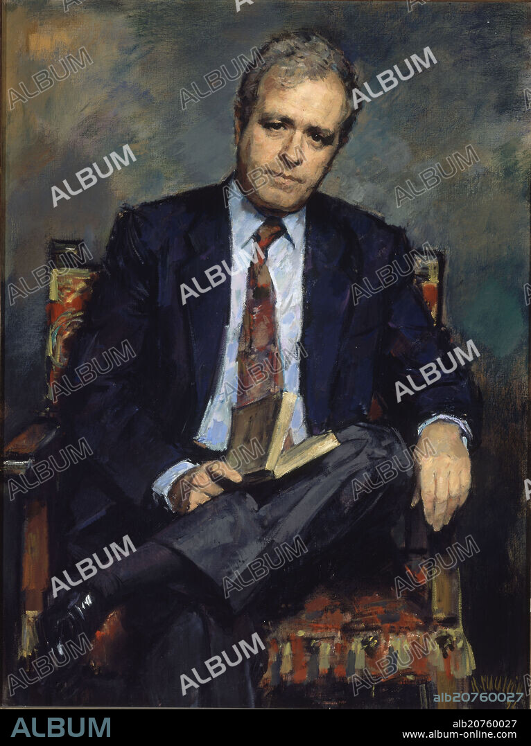 RICARDO MACARRON (1926-2004). RETRATO DE D.JOSE MARIA MARAVALL HERRERO-1994-MINISTRO DE EDUCACION.