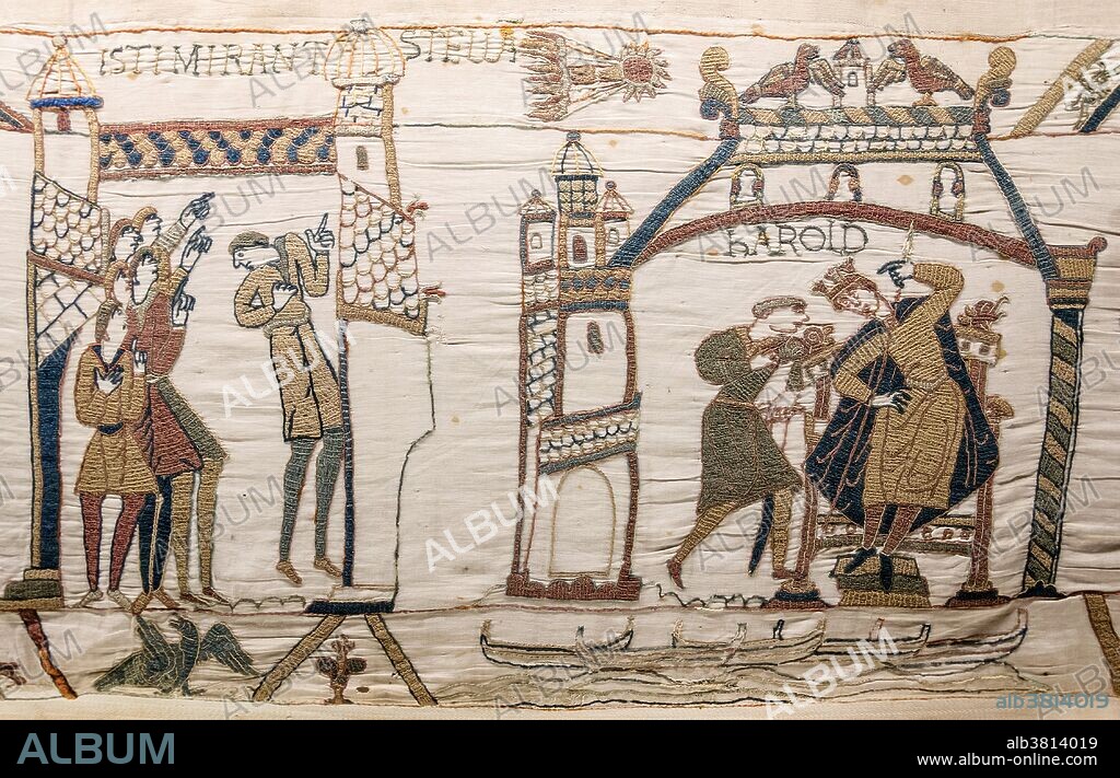 Bayeux Tapestry showing the return of Halley's Comet in 1066. Halley's Comet or Comet Halley (1P/Halley) is the best known of the short-period comets and is visible from Earth every 75-76 years. It is the only short-period comet that is clearly visible to the naked eye from Earth, and thus the only naked-eye comet that might appear twice in a human lifetime. It was observed and recorded by astronomers since at least 240 BC. Records of the comet's appearances were made by Chinese, Babylonian, and medieval European chroniclers, but were not recognized as reappearances of the same object at the time. The comet's periodicity was first determined in 1705 by English astronomer Edmond Halley, after whom it is now named. Halley's Comet last appeared in the inner Solar System in 1986 and will next appear in 2061.