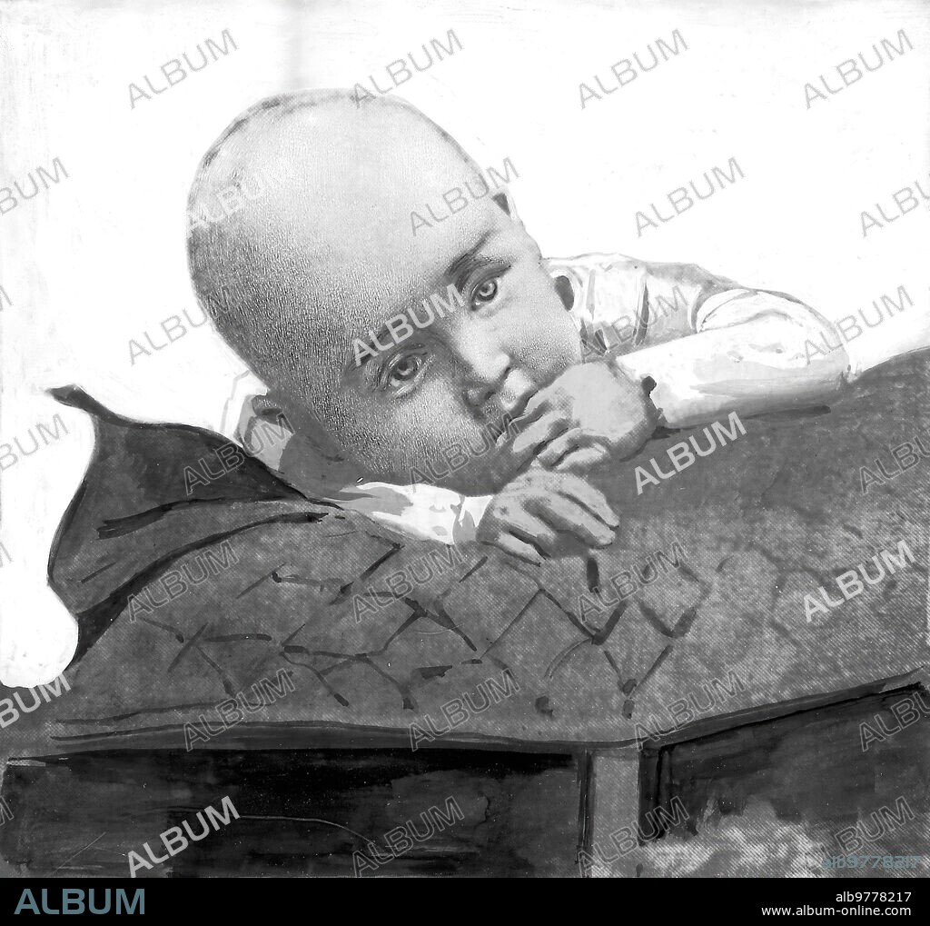 1907. Alfonso de Borbón Battenberg de niño.