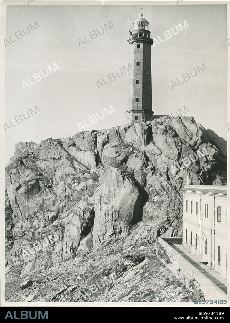 Camariñas (La Coruña), 1958. Cabo Villano Lighthouse, on the coast of Death.