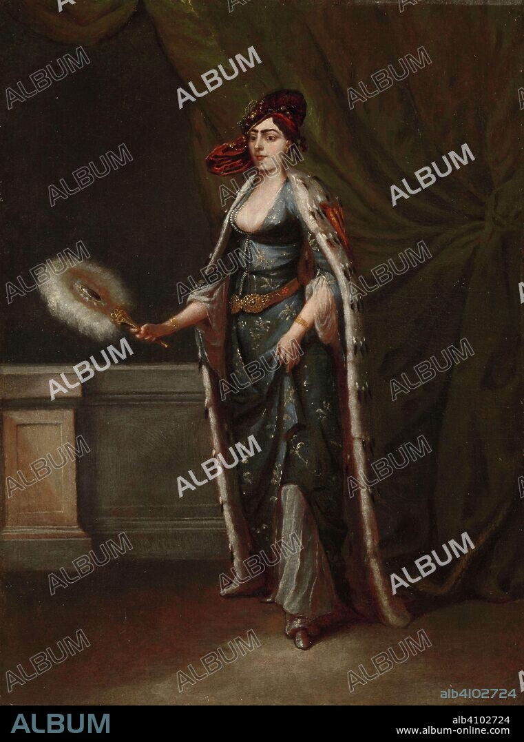 JEAN BAPTISTE VANMOUR. A Turkish Woman. Turkse vrouw. Dating: c. 1720 - 1737. Measurements: h 47 cm × w 35.5 cm.