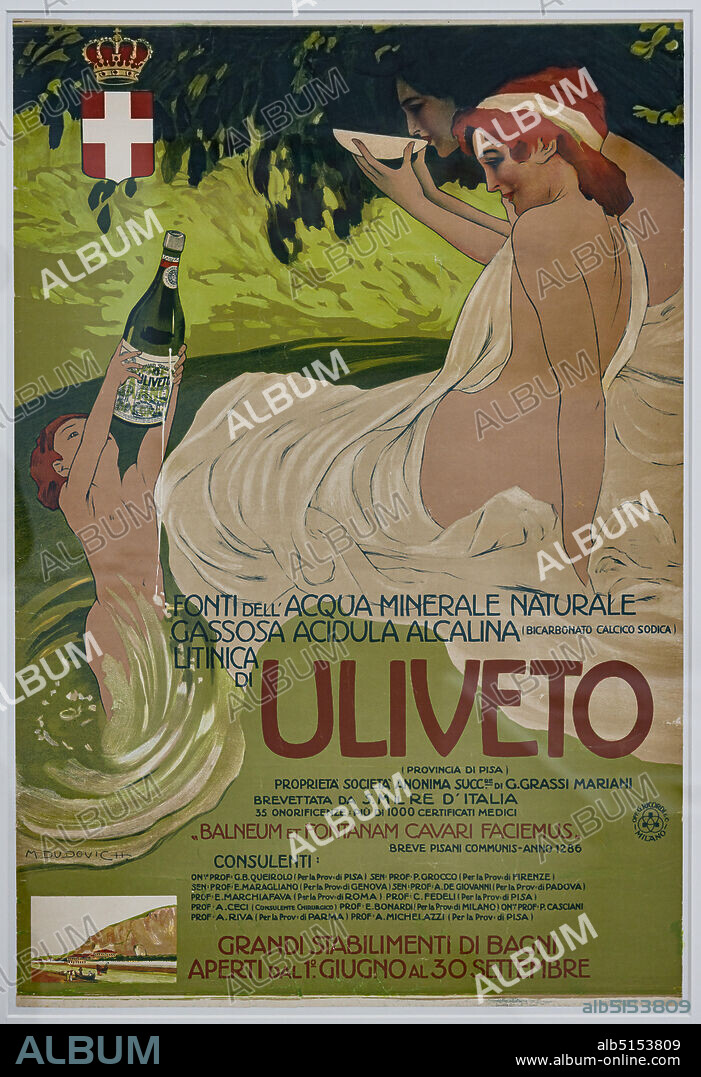 Mineral Water Uliveto, poster by Marcello Dudovich, 1906, lithograph on paper.