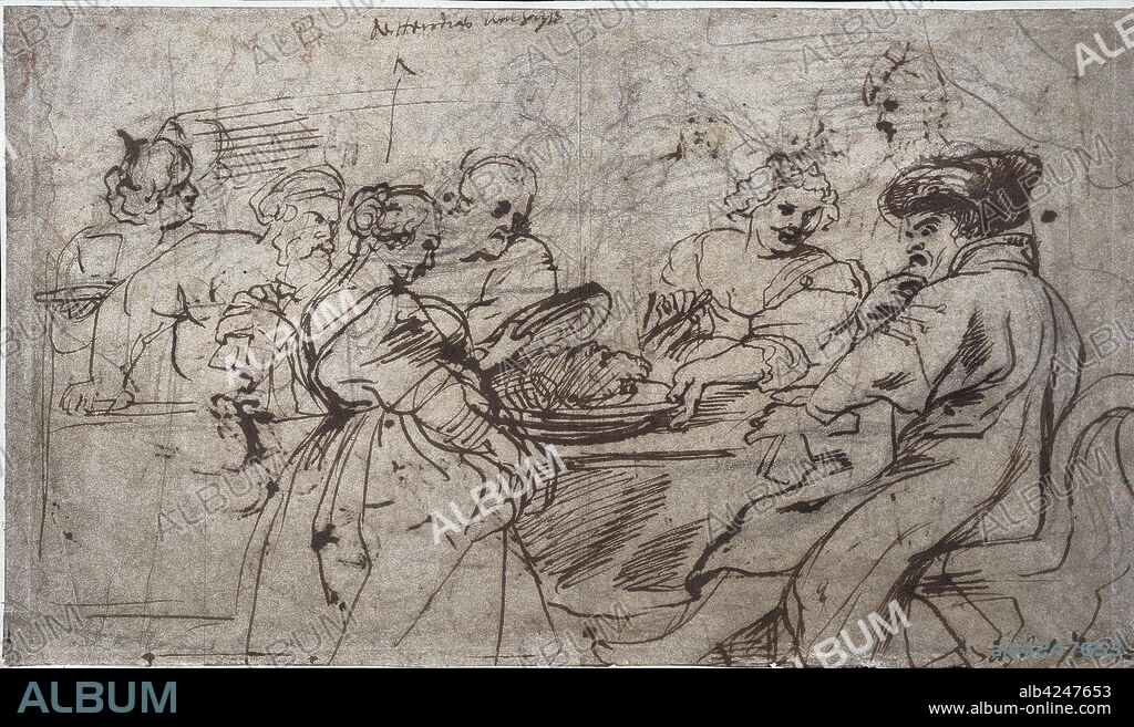 The Feast of Herod, c. 1637-1638. Peter Paul Rubens (Flemish, 1577-1640). Pen and brown ink, with black and red chalk, touched with white gouache ; sheet: 27.2 x 47.2 cm (10 11/16 x 18 9/16 in.); secondary support: 27.6 x 47.3 cm (10 7/8 x 18 5/8 in.).