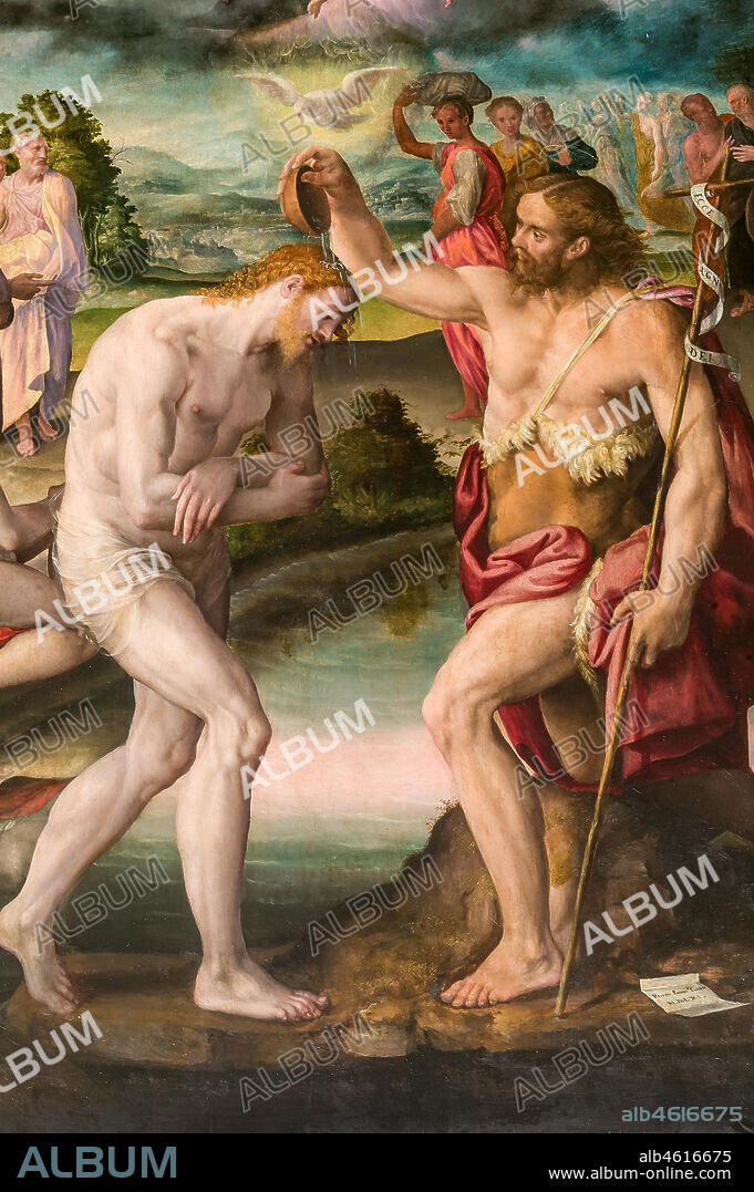 Bologna, Chiesa di San Giacomo, cappella Poggi: oil painting by Prospero Fontana (1561) on a draft by Pellegrino Tibaldi, detail.