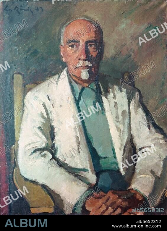 Waldmann, Emil; Kunsthistoriker (ab 1914 Direktor der Kunsthalle Bremen). Bremen 15.12.1880 - (...) 1945. "Emil Waldmann". Gemälde, 1943, von Leo von König. (1871-1944). Öl auf Leinwand, 95 × 75 cm. Privatbesitz.