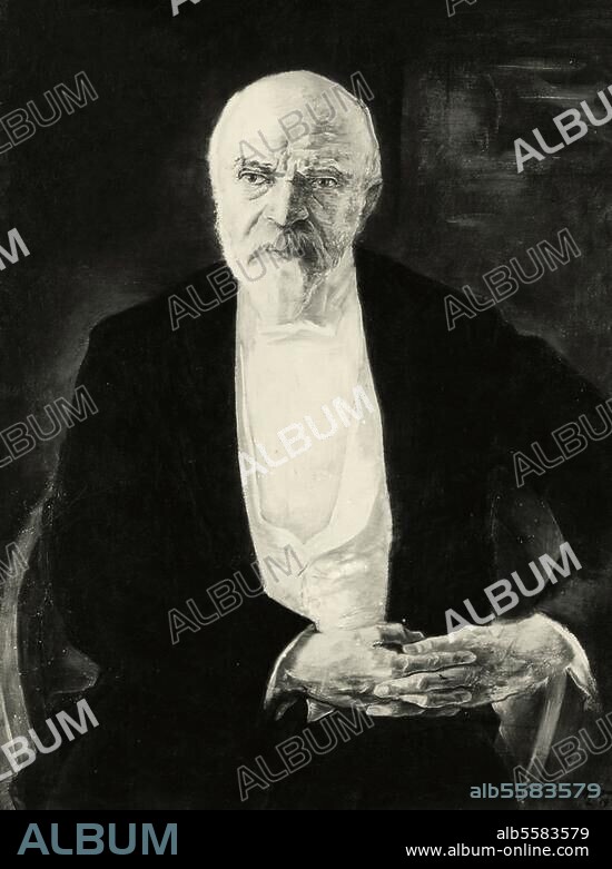 WILLY GEIGER. Driesch, Hans Philosoph und Biologe (Mitbegründer des Neovitalismus). Bad Kreuznach 28.10.1867 - Leipzig. 16.4.1941. Porträt. Gemälde, 1931, von Willi Geiger. (1878-1971).