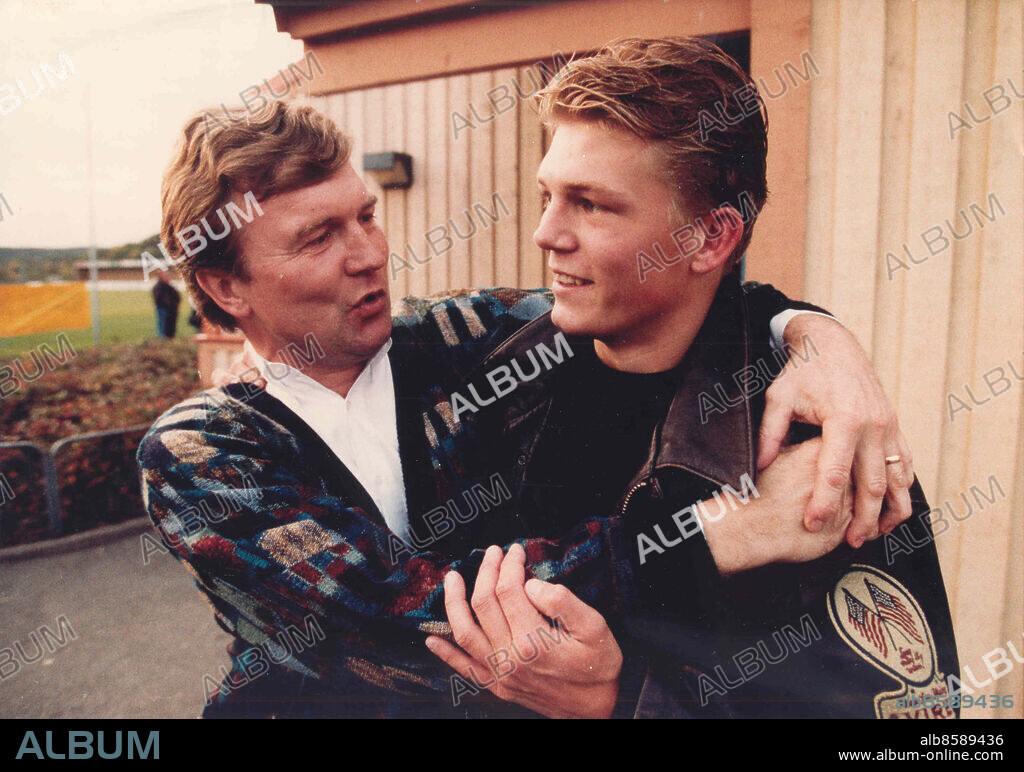 Göteborg 1992-10-04. Stefan och Marcus Allbäck. GP Foto: Magnus Sundberg *** Local Caption *** GP Foto: Magnus Sundberg. Kamerareportage.