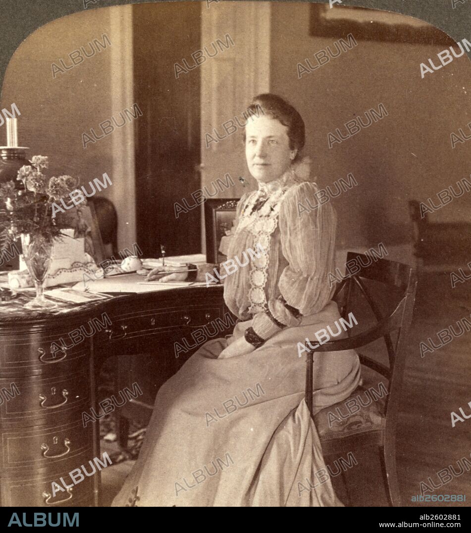 Mrs Theodore Roosevelt, at home in the White House, Washington, D.C. Edith Kermit Carow Roosevelt (1861 –1948) was the second wife of President Theodore Roosevelt and served as First Lady of the United States during his presidency from 1901 to 1909.