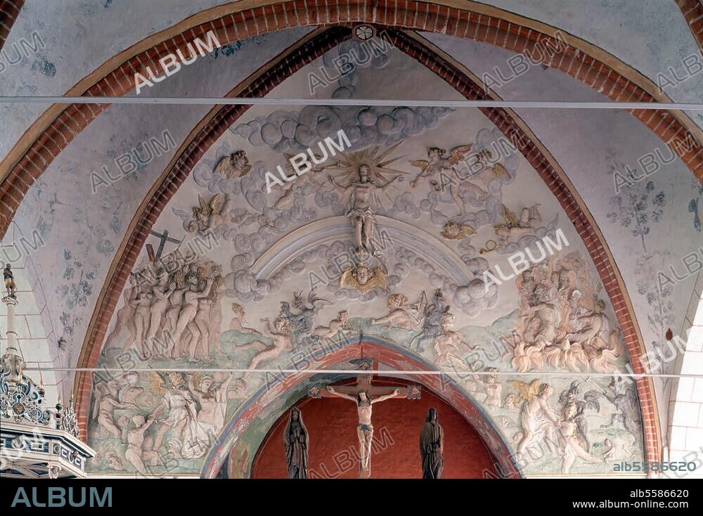 Verden / Aller, St. Johannis-Kirche / Chorbogenrelief © Lisa Hammel 6 × 9 cm.