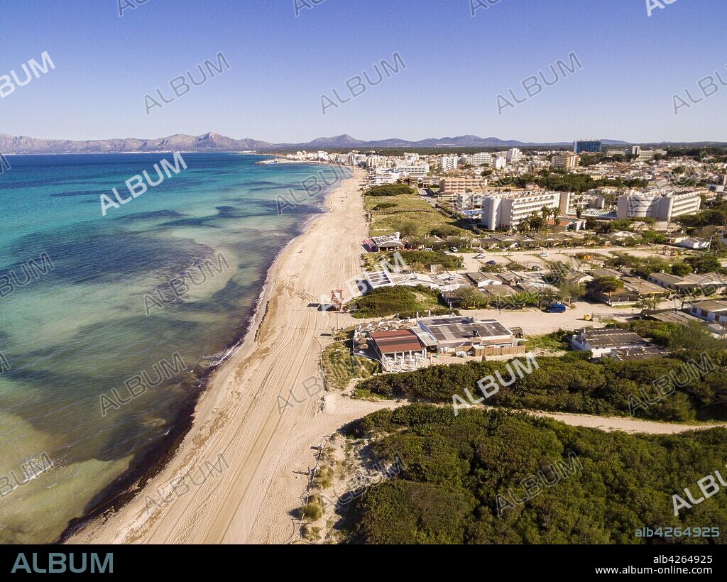 Casetes des Capellans, playa de Can Picafort, termino municipal de Santa Margalida, Mallorca, balearic islands, spain, europe.