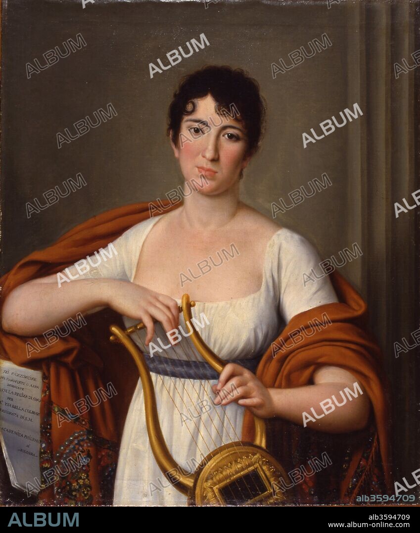 ANONYMOUS. Portrait of the opera singer Isabella Angela Colbran (1785-1845).