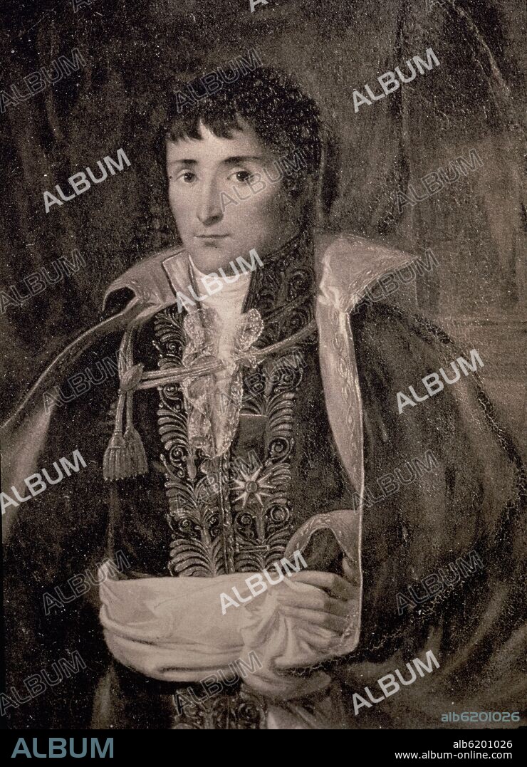 ROBERT LEFEVRE. LUCIANO BONAPARTE (1803-1857) HERMANO DE NAPOLEON - PRINCIPE DEL CANINO - SIGLO XIX - OLEO/LIENZO.