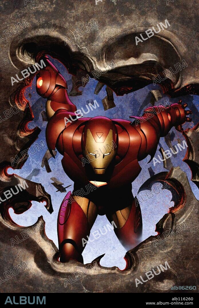 Poster of IRON MAN, 2008, directed by JON FAVREAU. Copyright MARVEL ENTERPRISES.
