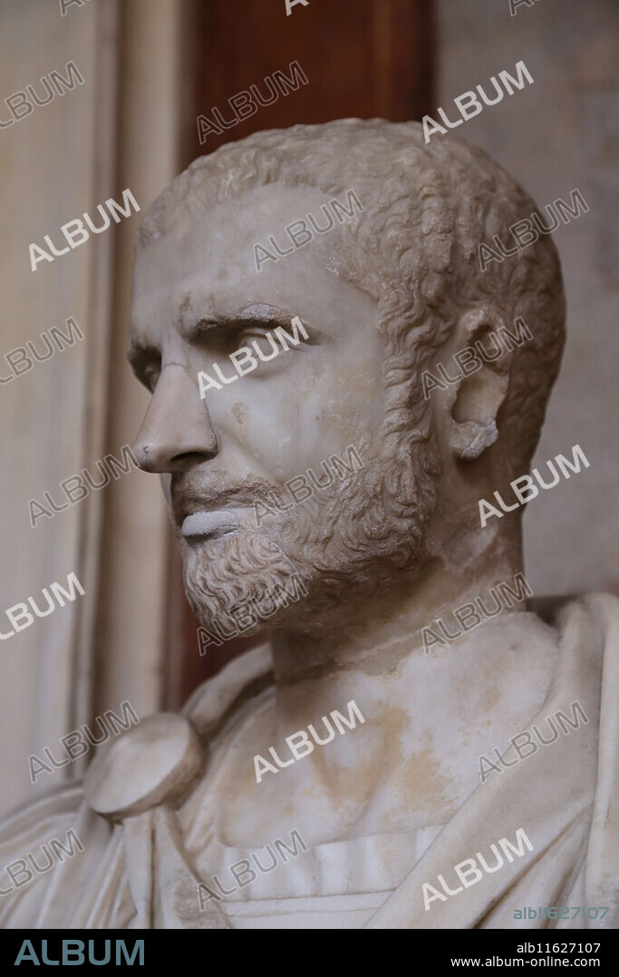 Geta (189-211). Roman emperor who ruled with his father Septimius Severus and his brother Caracalla. Bust. National Roman Museum. Palazzo Altemps. Rome. Italy.