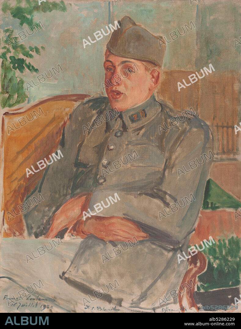 JACQUES-EMILE BLANCHE. Portrait of the pianist and composer Francis Poulenc (1899-1963).