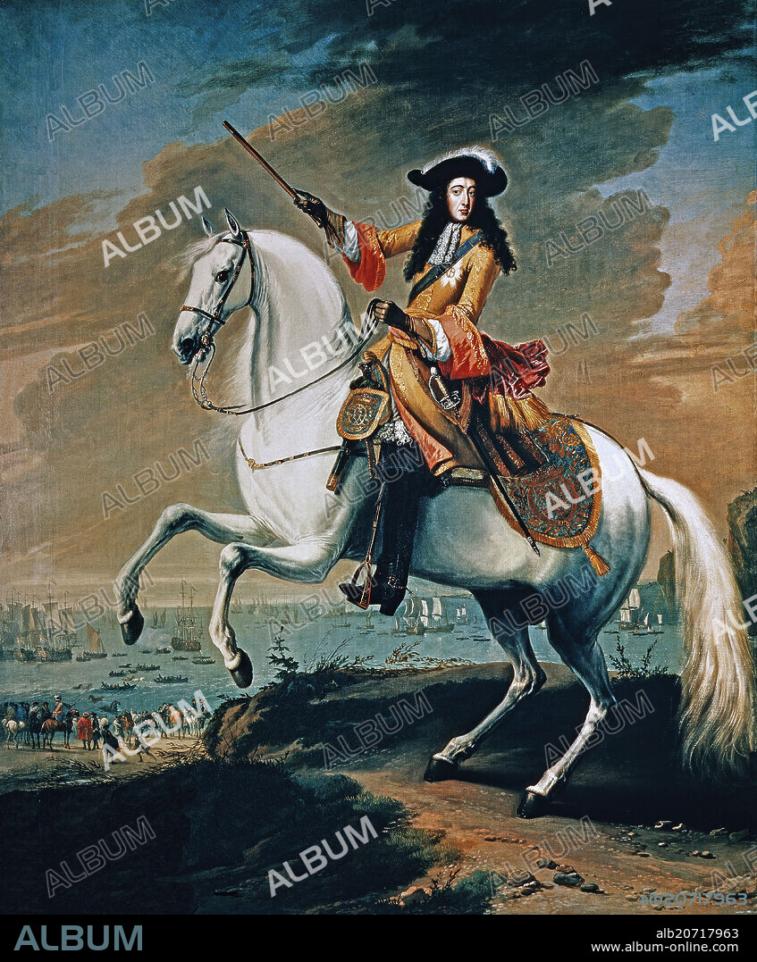 JAN WYCK. 'Retrato de Guillermo III de Inglaterra', 1688, Óleo sobre lienzo.