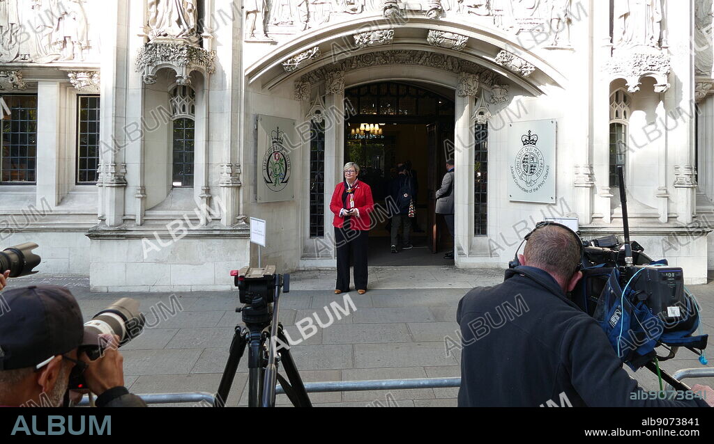 Joanna Cherry; Scottish politician, leaves the Supreme Court, on the last day of the hearing on the Prorogation of Parliament. 19th Sept 2019. prorogation of the Parliament of the United Kingdom was ordered by Queen Elizabeth II upon the advice of the Conservative Prime Minister, Boris Johnson, on 28 August 2019. opposition politicians saw this as an unconstitutional attempt to reduce parliamentary scrutiny of the Government's Brexit plan. A decision that the prorogation was unlawful was made by the Supreme Court of the United Kingdom on 24th September 2019.