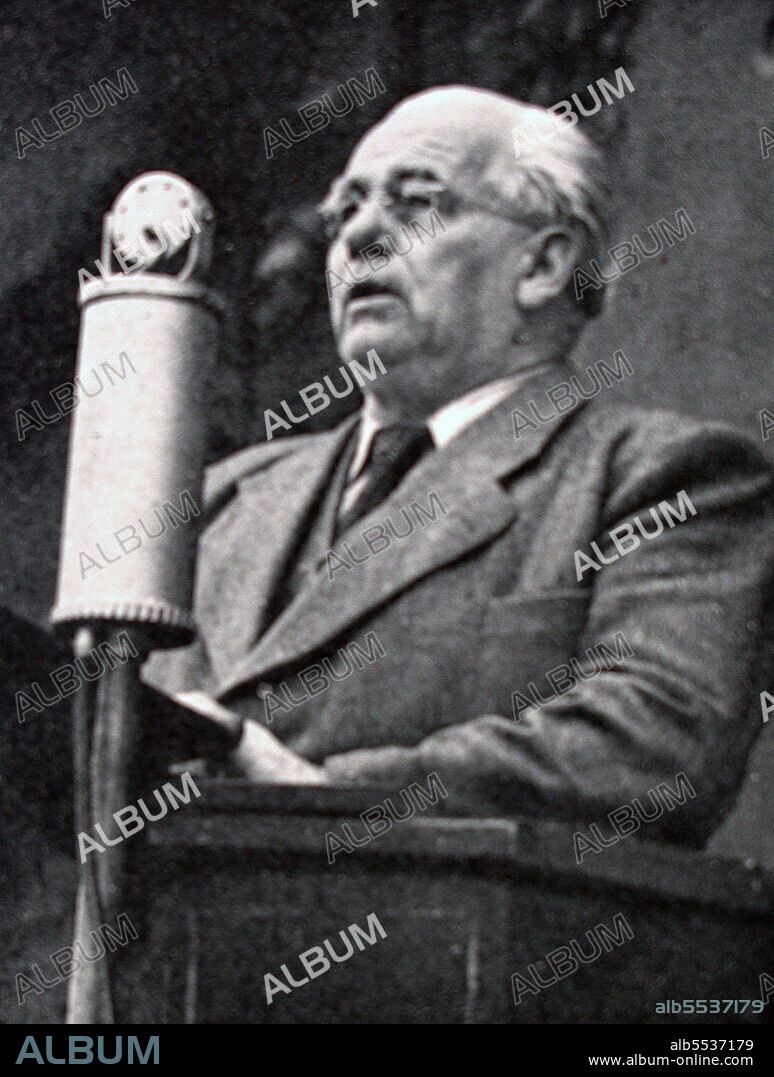 The new President of East Germany, Herr Wilhelm Pieck. Friedrich Wilhelm Reinhold Pieck (3 January 1876 - 7 September 1960) was a German communist politician who served as the chairman of the Socialist Unity Party from 1946 to 1950 and as president of the German Democratic Republic from 1949 to 1960.