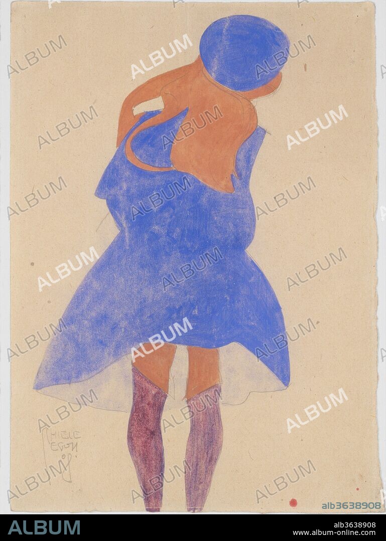 Standing Girl, Back View. Artist: Egon Schiele (Austrian, Tulln 1890-1918 Vienna). Dimensions: 12 3/8 x 9 1/8 in. (31.4 x 23.2 cm). Date: 1908.