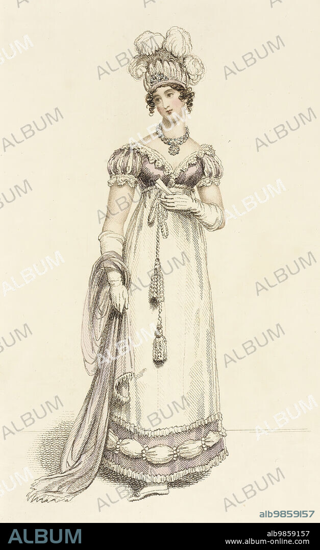 Fashion Plate (Baronial Helmet & Arundel Fete Dress), 1815.