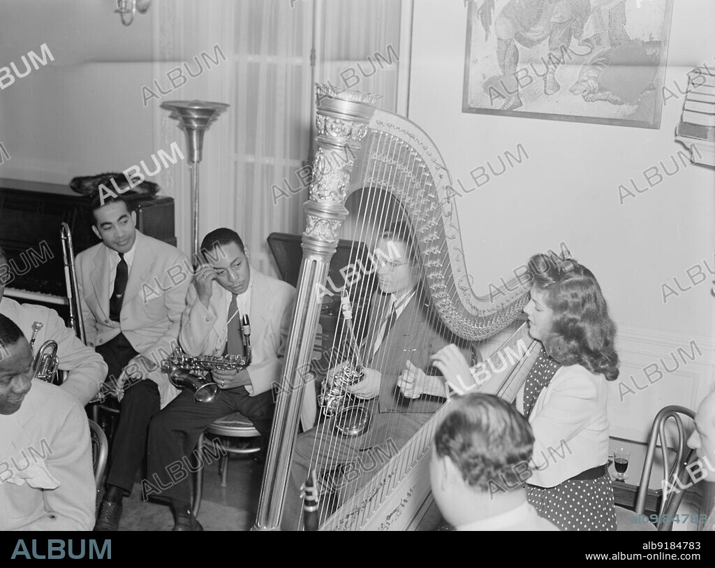 WILLIAM PAUL GOTTLIEB. Portrait of Lawrence Brown, Johnny Hodges, and Adele Girard, Turkish Embassy, Washington, D.C., 1930.