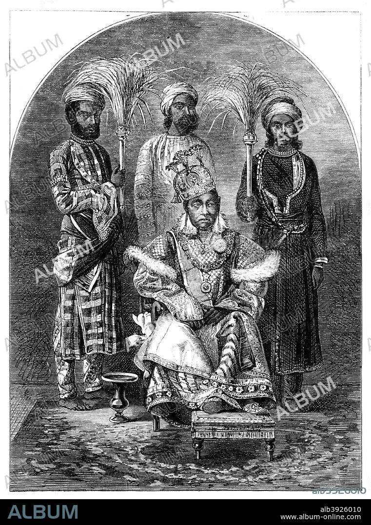 Nawab Sikandar, the Begum of Bhopal, 1863. From The Illustrated London News (1863).