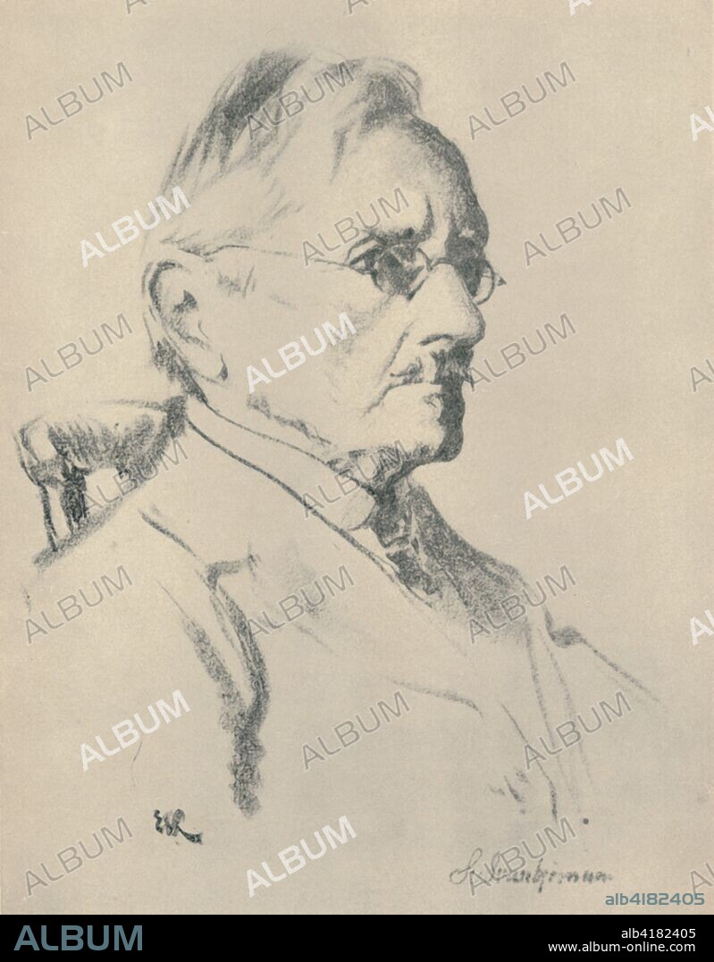 'SV. Sveinbjörnsen', 1919. Icelandic composer (1847-1927) who composed the National Anthem of Iceland. From Modern Woodcuts and Lithographs by British and French Artists, by Geoffrey Holme. [The Studio Ltd., London, Paris, New York, 1919].