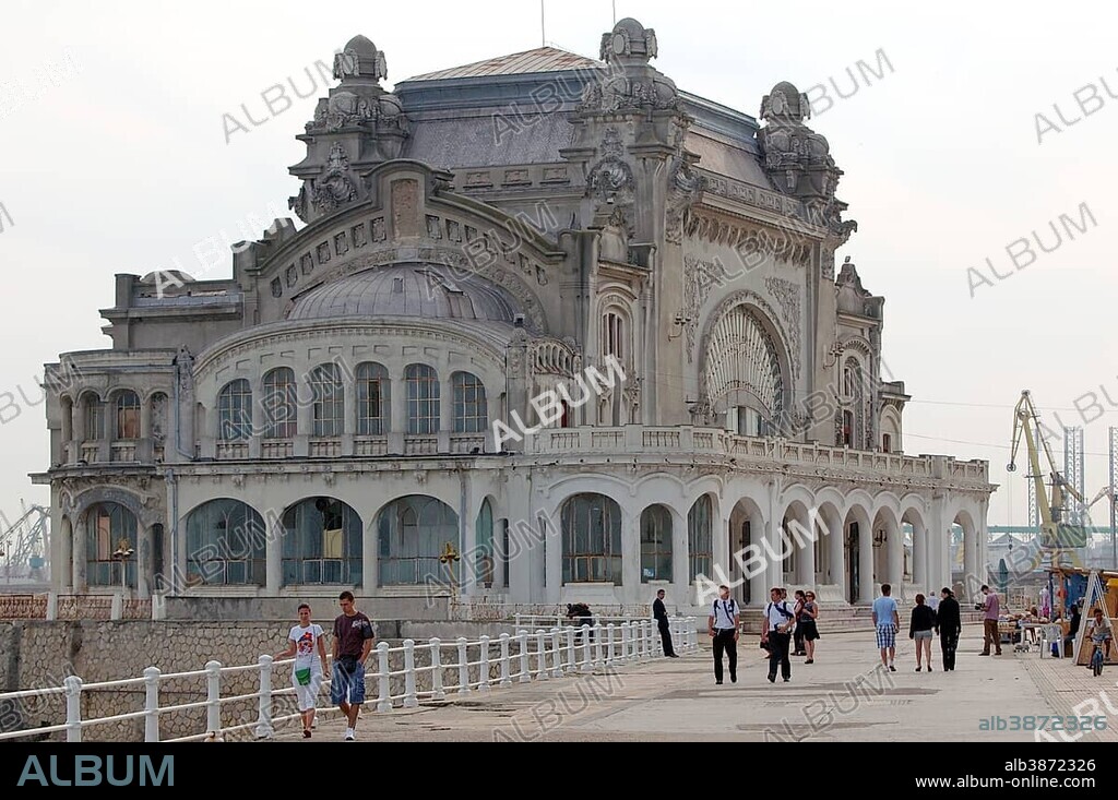 The Casino or Cazinoul on the waterfront promenade, art nouveau style, Constanta, Constan?a County, Romania, Europe.