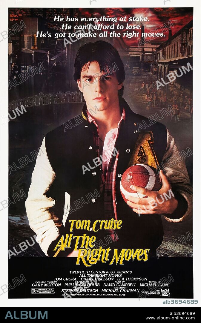 TOM CRUISE in ALL THE RIGHT MOVES, 1983, directed by MICHAEL CHAPMAN. Copyright LUCILLE BALL PRODUCTIONS/TWENTIETH CENTURY FOX.