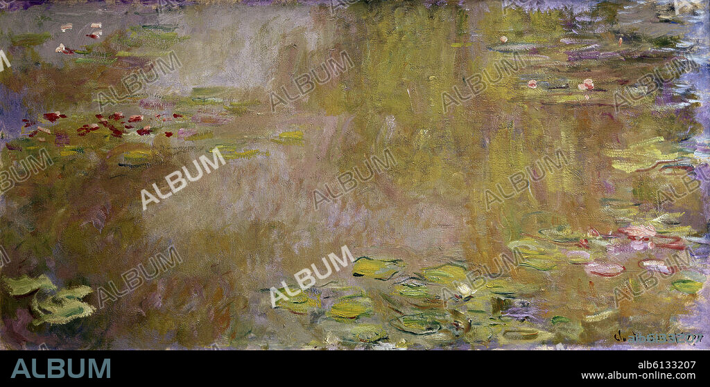 CLAUDE MONET. French school. Water lilies in Giverny. 1922. Oil on canvas. Nantes, Museum of Fine-arts.