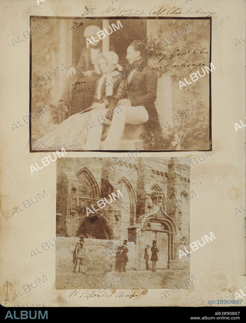 ATTRIBUTED TO DR. JOHN ADAMSON. The South Entrance to St. Salvator's College Chapel, St. Andrews. Date/Period: 1842 - 1843. Print. Salt, from a calotype negative. Height: 97 mm (3.81 in); Width: 100 mm (3.93 in).
