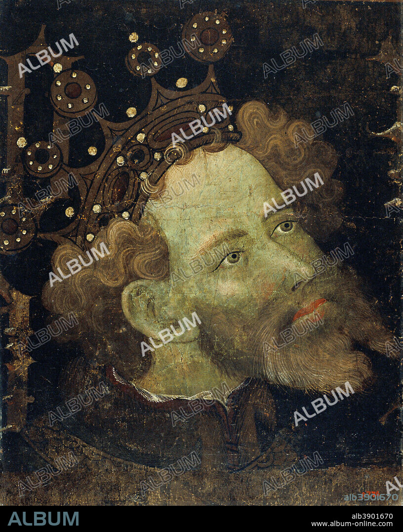 JAUME MATEU. Peter IV the Ceremonious. Date/Period: 1427. Painting. Tempera on pine wood. Height: 563 mm (22.16 in); Width: 453 mm (17.83 in).