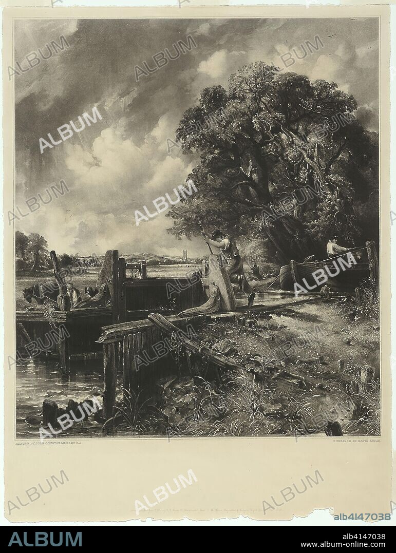 The Lock. David Lucas (English, 1802-1881); after John Constable (English, 1776-1837). Date: 1832-1834. Dimensions: 574 × 499 mm (image); 696 × 524 mm (plate); 701 × 527 mm (sheet). Mezzotint on cream wove paper. Origin: England.
