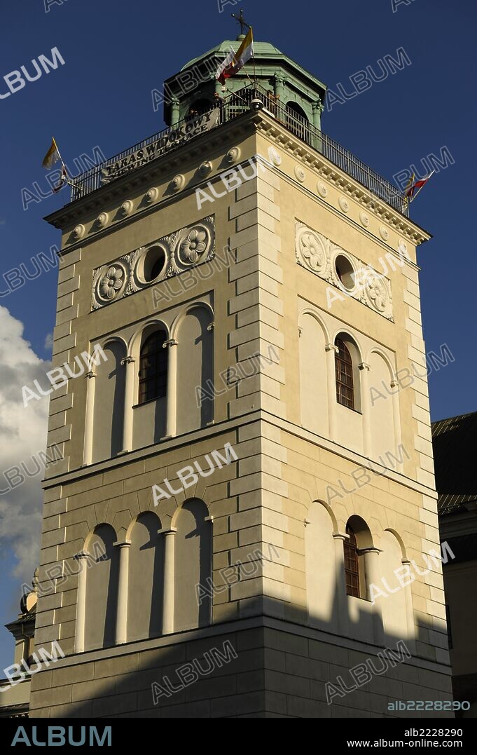 POLONIA. VARSOVIA. Iglesia de Santa Ana. Campanario del S. XVIII.
