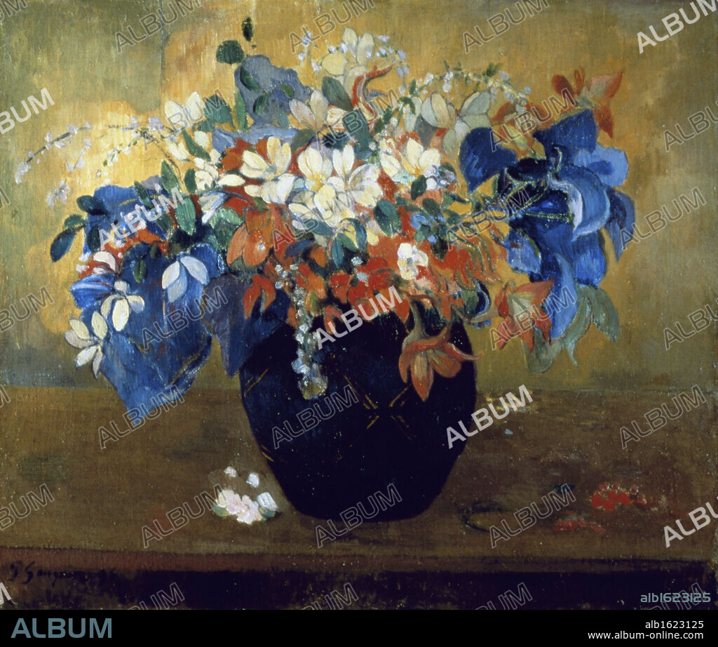 EUGÈNE HENRI PAUL GAUGUIN. Flower Piece  Paul Gauguin (1848-1903 French)  National Gallery, London, England.