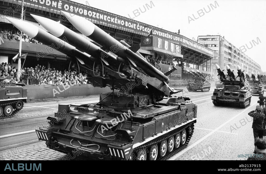 A Motorized Missile Launcher During A Parade Of The Czechoslovak People'S Army In Prague On May 9, 1985 Marking The 40Th Anniversary Of The Liberation Of Czechoslovakia By The Soviet Army. (Photo by: Sovfoto/UIG via Getty Images).