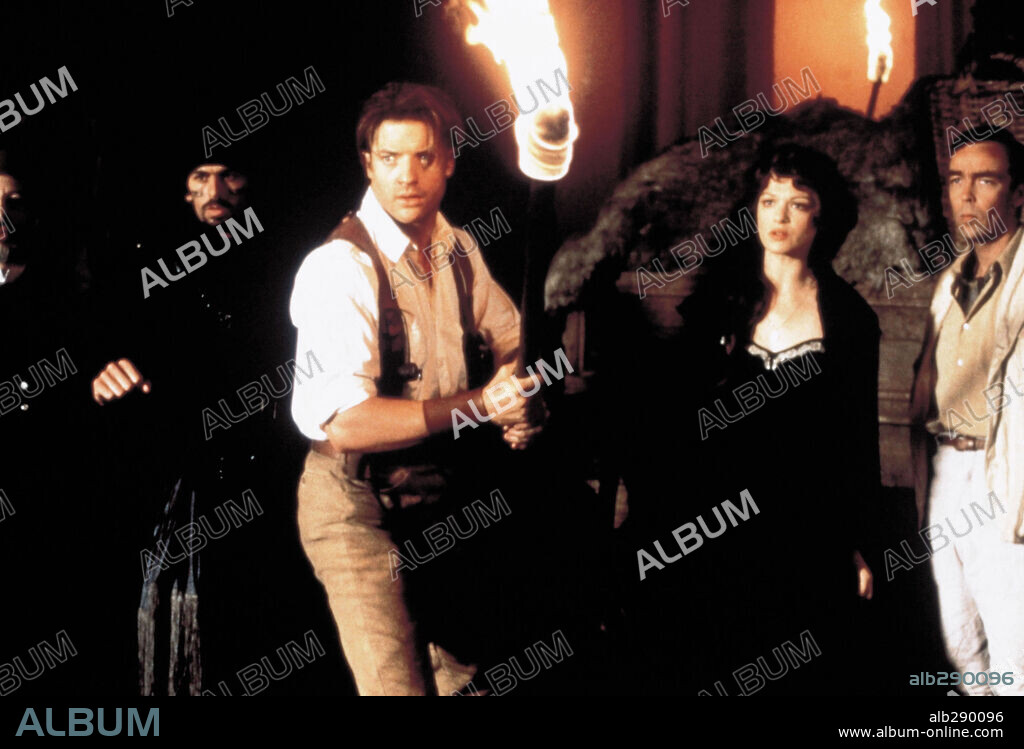 BRENDAN FRASER, JOHN HANNAH y RACHEL WEISZ en LA MOMIA, 1999 (THE MUMMY), dirigida por STEPHEN SOMMERS. Copyright UNIVERSAL PICTURES.