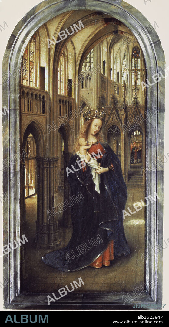 Madonna in the Church  Jan van Eyck (ca. 1390-1441 Flemish)  Staatliche Museen, Berlin, Germany.
