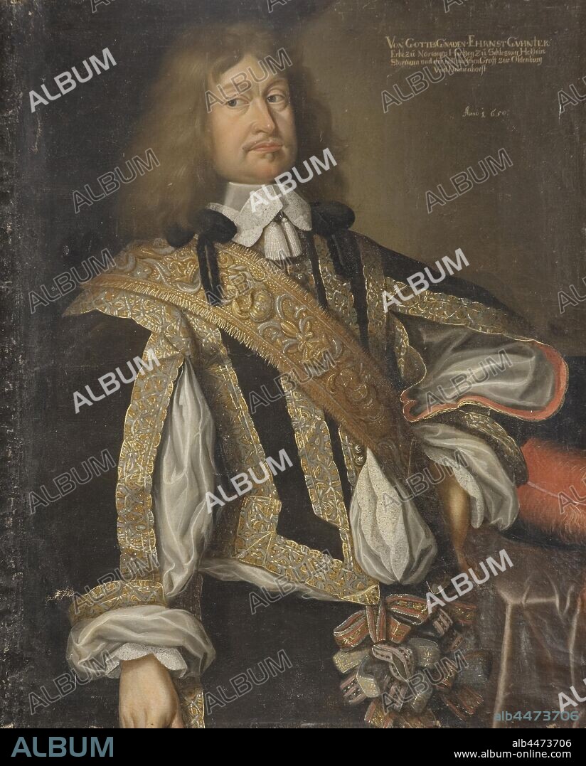 Unidentified painter, Ernst Günter, 1609-1689, Duke of Holstein-Sondenburg-Augustenburg, painting, portrait, Ernest Günther, Duke of Schleswig-Holstein-Sonderburg-Augustenburg, 1650, oil on canvas, Height, 105 cm (41.3 inches), Width, 85.5 cm (33.6 inches).