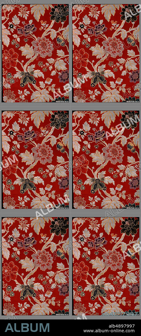 Bouvard, Burel et Cie, Piece, French, Lyons, ca. 1860, French, Lyons, Silk, L. 76 1/2 x W. 29 1/2 inches (194.3 x 74.9 cm), Textiles-Woven.
