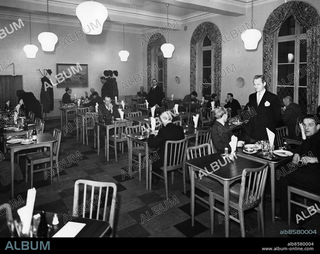 Restaurang Druvan i Malmö 1946. Foto: Sydsvenskan / IBL Bildbyrå.