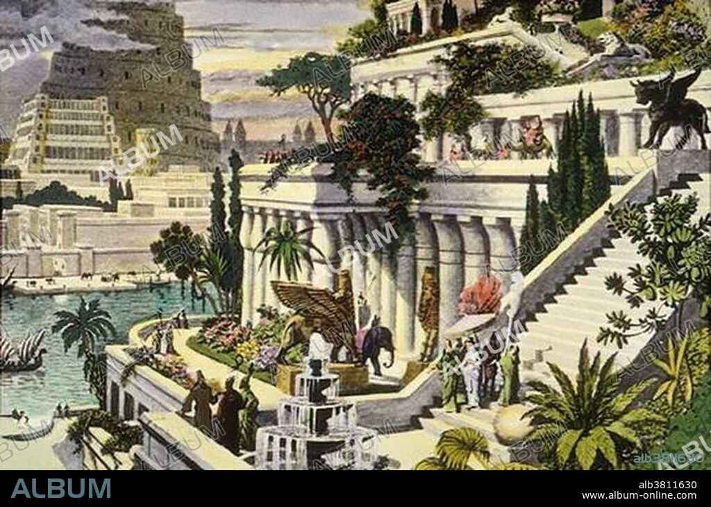 A 16th-century engraving of the "Hanging Gardens of Babylon" by Dutch artist Martin Heemskerck, with the Tower of Babel in the background. The Hanging Gardens of Babylon were considered to be one of the Seven Wonders of the Ancient World, and the only one of the Wonders that may have been purely legendary. They were purportedly built in ancient Babylon. The Hanging Gardens were not the only World Wonder in Babylon; the city walls and obelisk attributed to Queen Semiramis were also featured in ancient lists of Wonders. The gardens were attributed to Nebuchadnezzar II, who ruled between 605 and 562 BC. He is reported to have constructed the gardens to please his homesick wife, Amytis of Media, who longed for the plants of her homeland. The gardens were said to have been destroyed by several earthquakes after the 2nd century BC. Tower of Babel can be seen in the background.