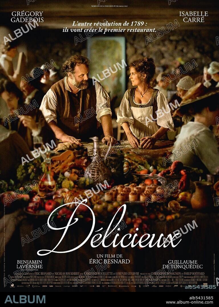 Poster de DELICIOSO, 2021 (DÉLICIEUX), dirigida por ERIC BESNARD. Copyright NORD-OUEST FILMS.