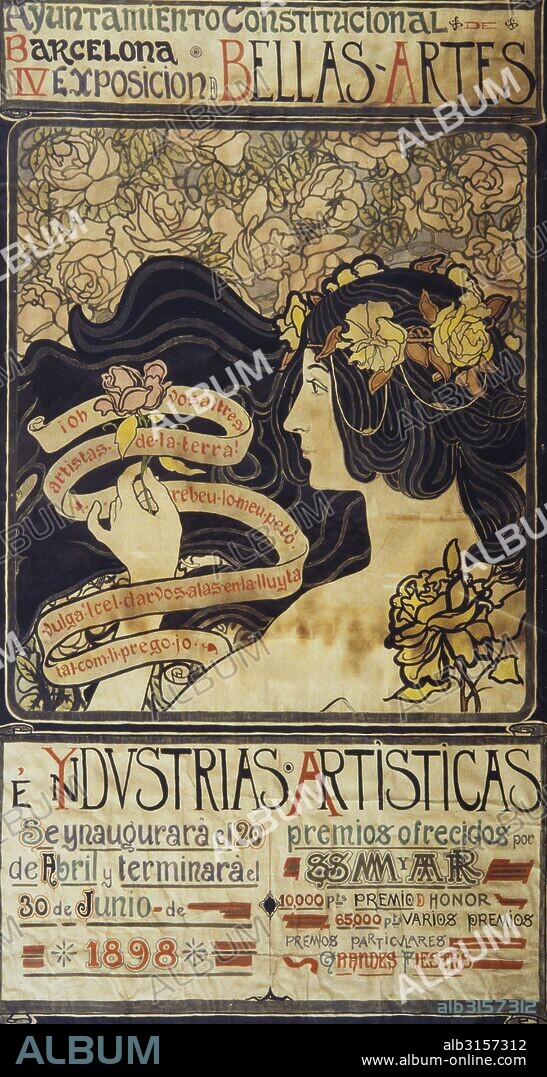 ADRIA GUAL QUERALT. Cartel de la IV Exposión de Bellas Artes.