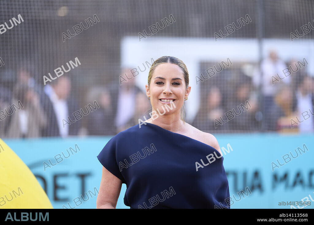 Ainhoa Arbizu attends Carlos Alcaraz: A mi manera' Premiere at Torre Picasso on April 22, 2025 in Madrid, Spain.