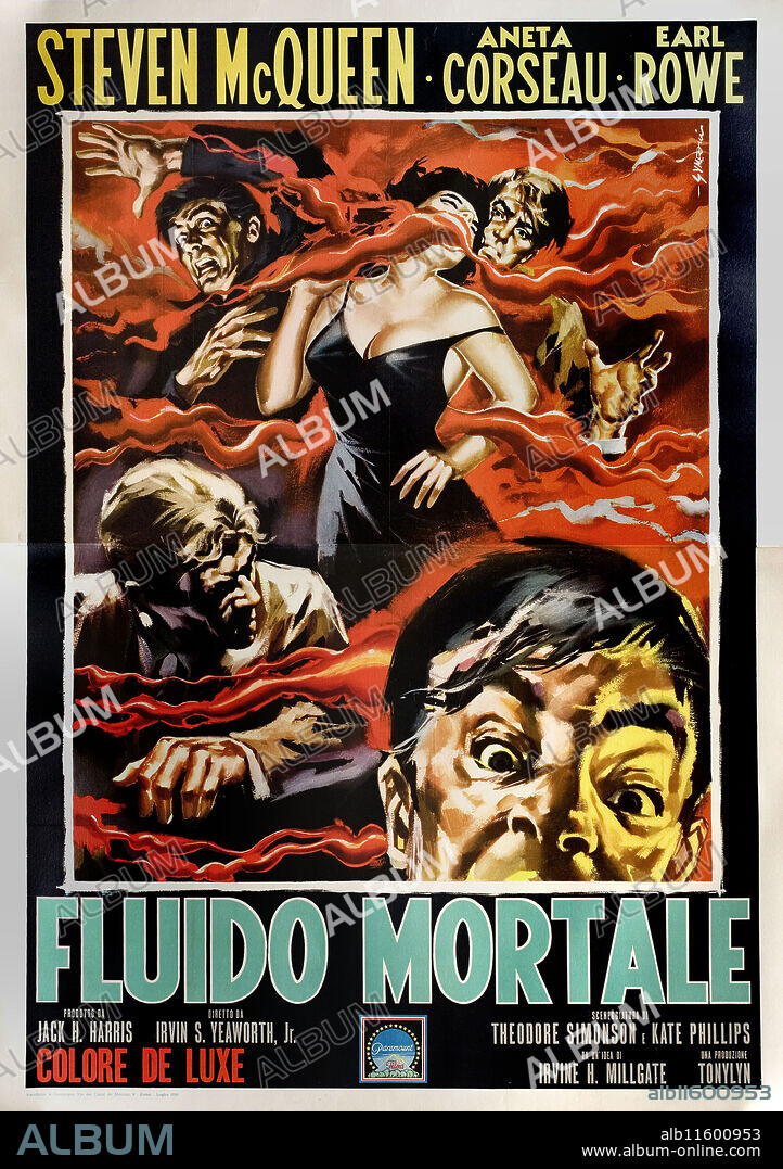 SANDRO SIMEONI. Movie poster "The Blob" by Irvin S. Yeaworth junior.