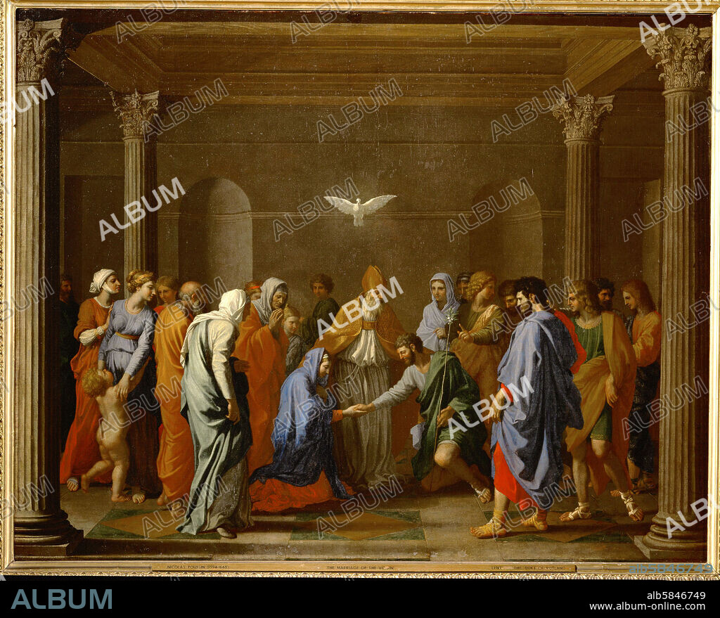 NICOLAS POUSSIN. Marriage-from the " Dal Pozzo sacraments", a series seven paintings done before 1642 for Cassiano dal Pozzo (1588-1657). Canvas, 95,5 x 121 cm.