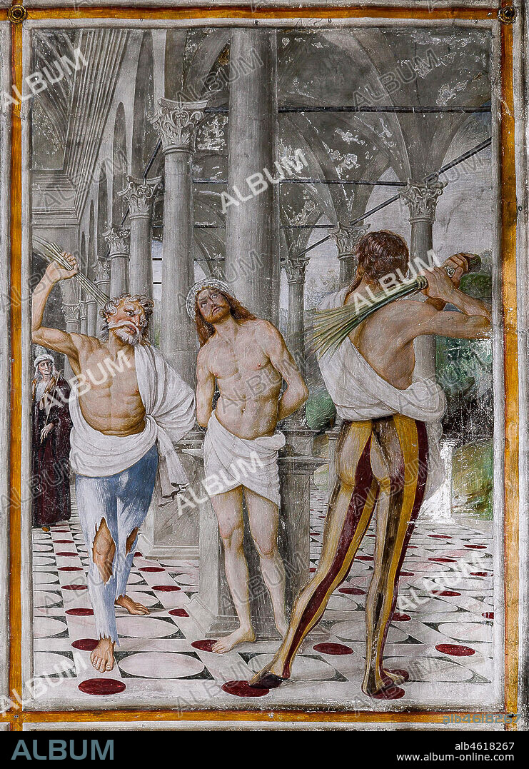 Varallo Sesia, Church of Santa Maria delle Grazie: frescoes of the Gaudenzio Ferrari wall "The life and the Passion of Christ", by Gaudenzio Ferrari, 1513. Detail of "The Flagellation of Christ".